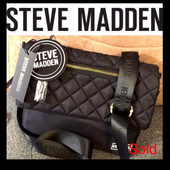 Steve Madden Handbags - STEVE MADDEN BJODIE BLACK NYLON CROSSBODY CLUTCH